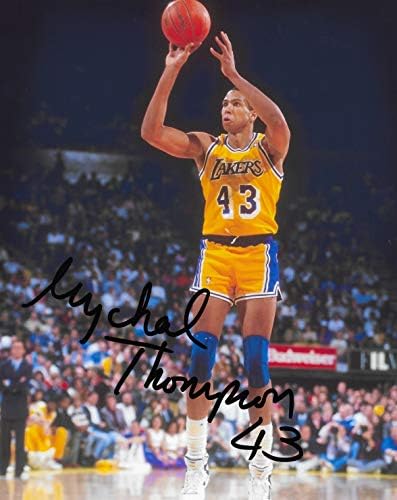 MyChal Thompson Лос Анџелес Лејкерс потпиша кошарка 8x10 Photo доказ COA