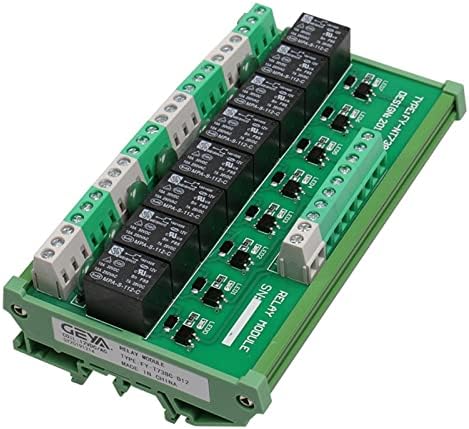 ILAME 8 Channel Interface Relay Module 12VACDC 24VACDC DIN Rail Panel Mount за автоматизација PLC табла 5VDC