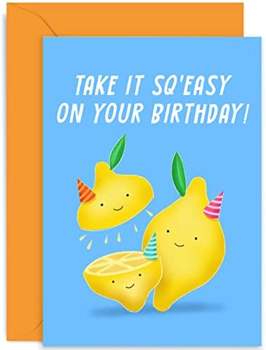 Стариот англиски копродукции Земете го Sq'Easy на вашата роденденска картичка - Смешен дизајн на роденденска картичка за него