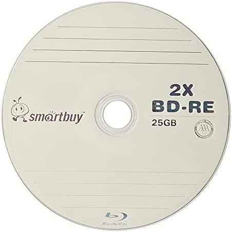 10 Пакет Smartbuy 2X 25GB Блу Блу-реј БД-ПОВТОРНО Препишување Брендирани Логото Празно Bluray Диск