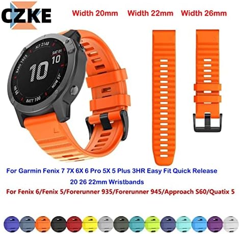 GHFHSG Silicone Smart Watchband For Garmin Fenix ​​7 7x 7s 6x 6 Pro 5x 5 Plus 3HR Easy Fit Fight Releash