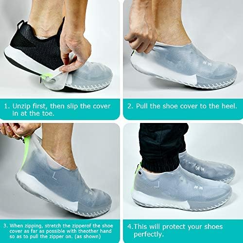 Легилит за еднократно силиконски водоотпорни чевли за чевли со патент, без лизгање силиконски гумени чевли заштитници за мажи, жени и деца