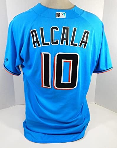 Мајами Марлинс Елкин Алкала #10 игра користена сина маичка 46 dp222666 - Игра користена МЛБ дресови