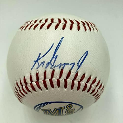 Ретки Кен Грифи rуниор 1989 Дебитантот го потпиша бејзболот на Сиетл Маринерс со ЈСА Коа - Автограм Бејзбол