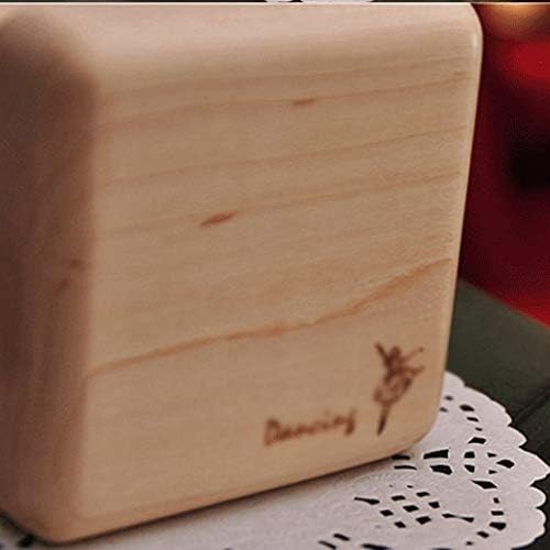 Дрвена музичка кутија со лиуж, небото град среќен роденденски музички подарок за девојка