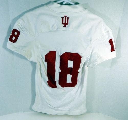 2012 Индијана Хоузиери 18 Игра користеше бела маичка со името на името M DP14013 - Игра на колеџ користеше дресови