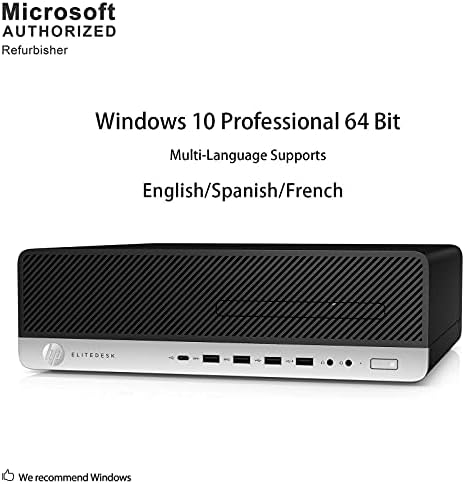 HP EliteDesk 800 G3 Мала Форма Фактор КОМПЈУТЕР, Intel Core quad i5 6500 до 3.6 GHz, 16GB DDR4, 2TB+256GB SSD, WiFi, DP, Победа 10 Pro 64-Поддршка на Повеќе Јазици англиски/шпански/француски