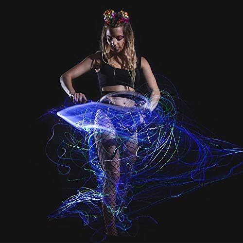 Glofx Простор Камшик ремикс [ПРОГРАМАБИЛНИ LED Оптички Влакна Камшик] 6 Стапки 360° Вртливата-Супер Светла Светлина Rave Играчка / Едм Пиксел Проток Чипка Танц Фестивал 