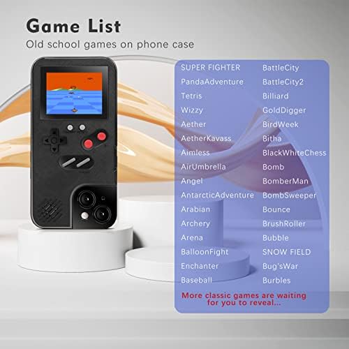 Чу9 Гејмбој Случај за iPhone 14 Pro Max, Игра Конзола Телефон Покритие со 168 Вграден Во Игри, Заштита На Вашиот Телефон И Да Играат Видео