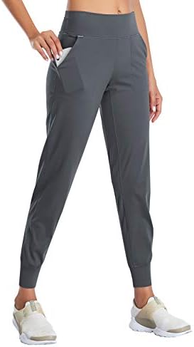 Axeseaенски женски јога џогер панталони со џебови, џемпери со високи половини меки панталони за тренингот, јога, трчање