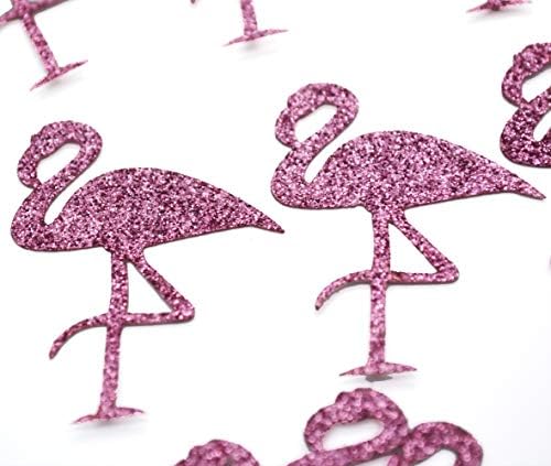 Сјај Розова Фламинго Конфети Декорација За Тропски Фламинго Божиќ Партија, 100 парчиња/пакет