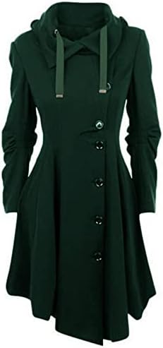 Потопло цврсти фит блузи жени аспиратори школки занишани палто со долги ракави зимски полиестер, обични памучни палта од палто со палто