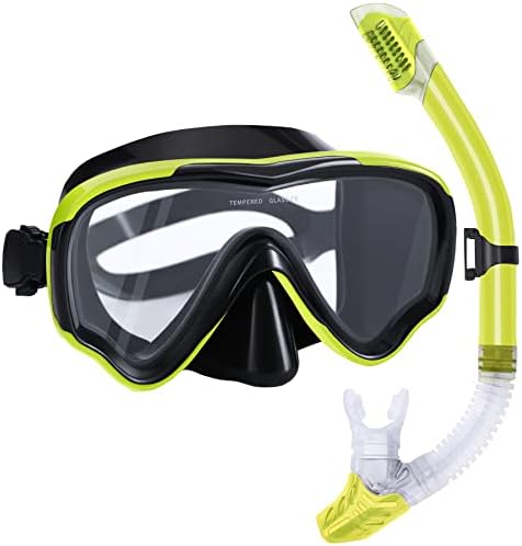 Snorkel Set snorkel set за Возрасни &засилувач; Деца-Анти-Магла Маска Со Прилагодлив Ремен И Чистење Вентил Snorkel-Идеален за Нуркање &засилувач;