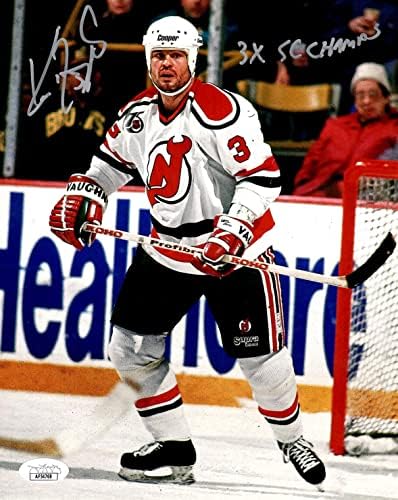 Кен Данејко потпиша испишана 8x10 фотографија NHL New Jersey Devils JSA COA Mr.Devil