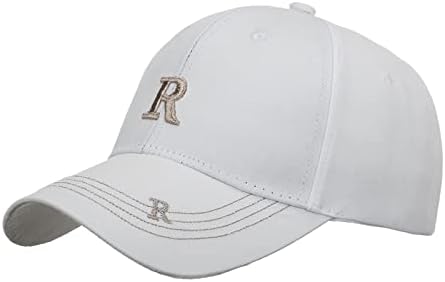 3Д везена златна буква r класична бејзбол капа жени мажи прилагодливи памучни тато шап бејзбол капа на тимот со низок профил
