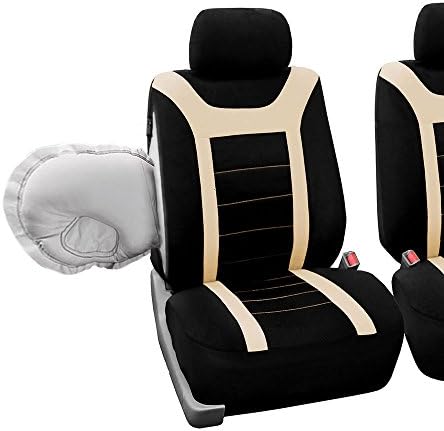 FH Group Automotive Sport Car Seat Covers Front Set и Fore Split Function со подарок лесен за инсталирање- Универзално вклопување