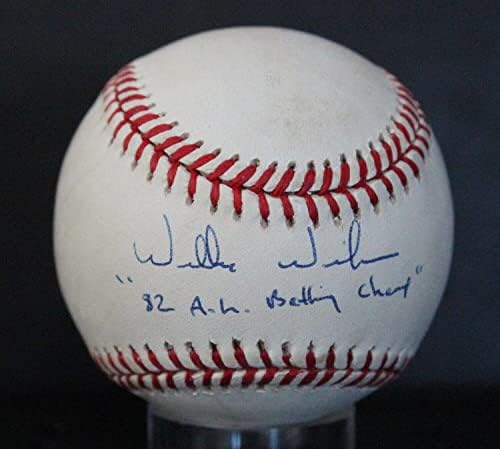 Вили Вилсон потпиша бејзбол автограм автограм PSA/DNA AF92318 - Автограмирани бејзбол