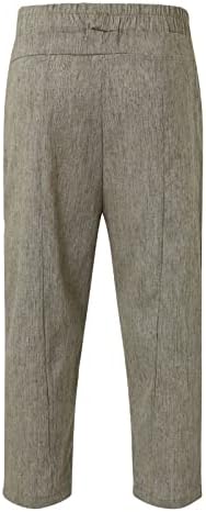 Miashui чорап момче машка памучна и постелнина цврста боја обични панталони јапонски постелнина спортови тенок панталони стапала рамни предни панталони