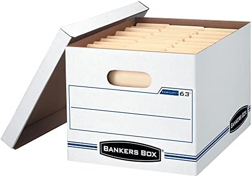 Boxers Box® Easylift ™ Стандардни кутии за складирање со капаци за подигнување и вградени рачки, големина на буква/буква, 12 x 12