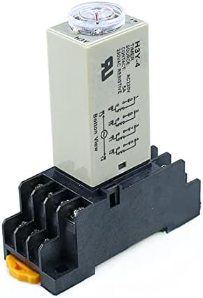 DJDLFA H3Y-2 0-60M моќност на тајмер за реле за одложување DPDT 8PINS Напон: 220V 110V 24V 12V