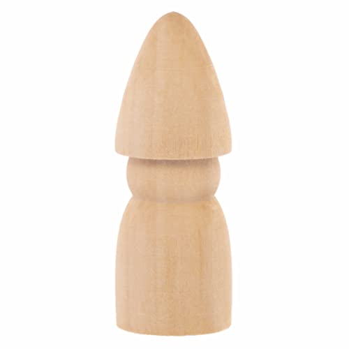 Бејкер Рос FC225 мини дрвени џуџиња - пакет од 8, мини форми на дрво, дрвени занаети за правење и украсување, направете свои Божиќни украси