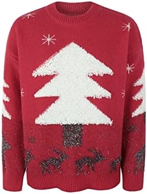 Грд божиќен џемпер за жени, илуминативен џемпер од скокач