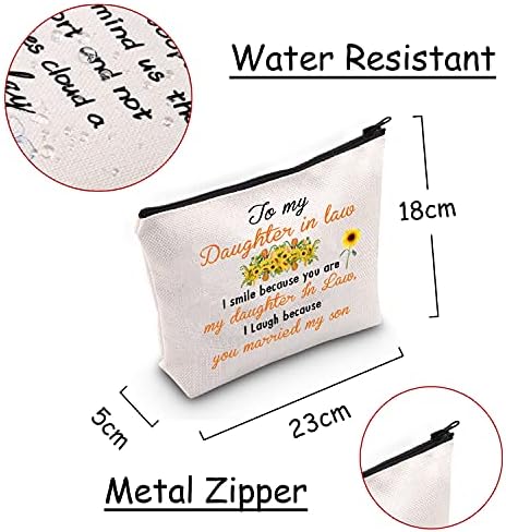 ЏХЗСО Подарок За Снаа Се Насмевнувам Затоа Што Си Моја Снаа Организатор За Шминка Торба За Чување Свадбен Подарок За Чекор Ќерка