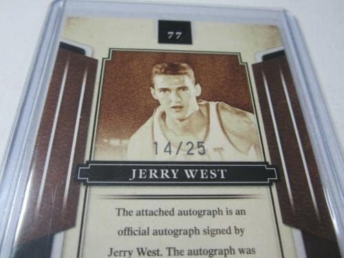 2008 Донарус Американа 77 Jerryери Вест Спортски легенди Автограмирана картичка 14/25 - Кошаркарски автограмирани картички