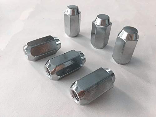 20pcs Chrome 12mm x 1,5 навртки на тркалото навртки Одлепени 2000 Mazda Protege може да одговара на OEM венчињата, купувачот треба да ја разгледа