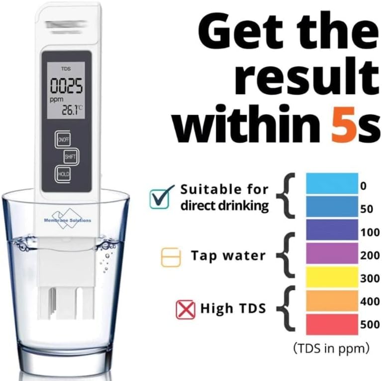 ZyJBM дигитален тестер за квалитет на водата TDS EC Meter Range 0-9990 Мултифункционален мерач на температура на чистота на водата Температура
