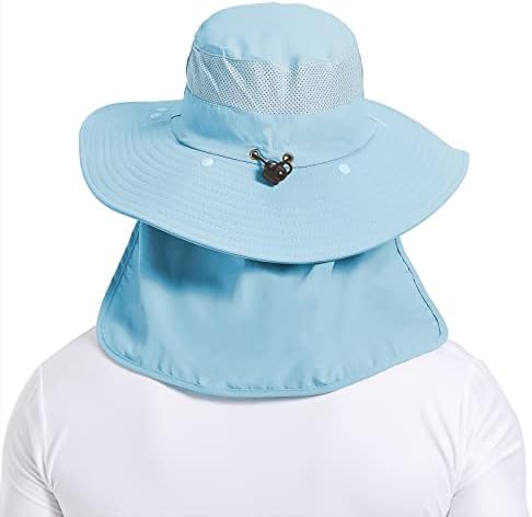 Широк риболов со широки риболов за мажи, жени на отворено водоотпорна сончева капа, преклопена капа за заштита од сонце, со капакот на лицето и размавта на вратот