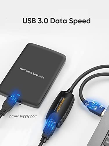 Кабел за продолжување на CableCreation Active USB 3.0 16,4 стапки, USB 3.0 Extender Meal toенски кабел со засилувач на сигнал, компатибилен со Oculus Quest 2, и Rift Sensor, Steam VR, Gaming PC, 5 метри, 2 пакувања