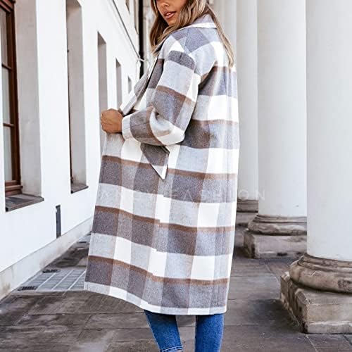Womenените зимски палта, Encanto Sport Coats Woman долга ракав Зимски лаптол опремена со џебови надворешна облека удобна полиестерска гепард