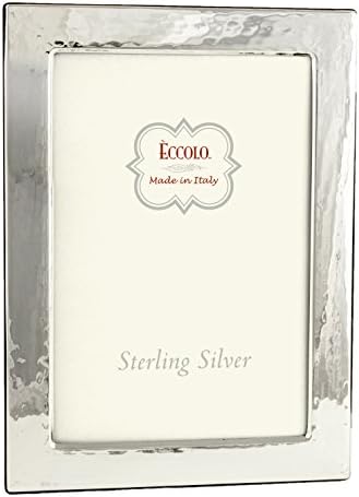 Сребрена рамка на Екколо Стерлинг, 5 на 7-инчи, зачукуван рамен