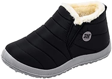 Зимски чевли за жени топли снежни чизми рамни кадифени жени кратко- зимски чизми за жени кратки жени подигаат манжетни Зимски кабел