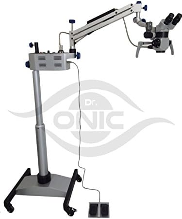 Д -р, хируршки оперативен микроскоп 5 Чекор, двогледи од 90 °, тип на подот со LED осветлување