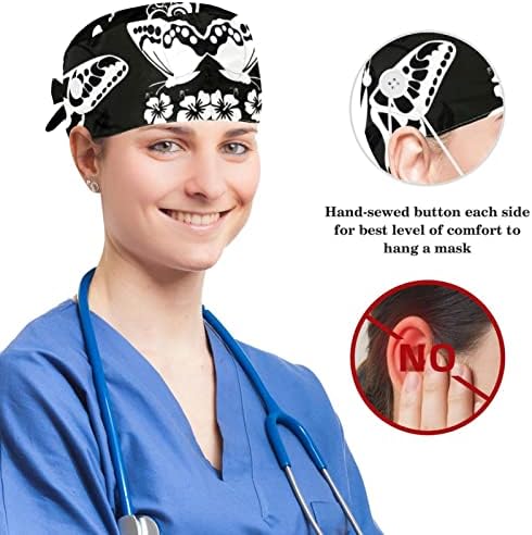 Медицински капачиња прилагодливо работно капаче со копчиња и лакови за лакови на косата