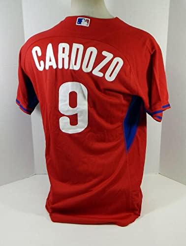 2014-15 Филаделфија Филис Јаиро Кардозо 9 игра користена црвена дрес Св БП 44 73 - Игра користена МЛБ дресови