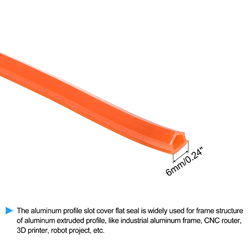 Меканиксот алуминиумски профил на слот за слотот рамен заптивка црна 2м 6мм 2020 серија за 3Д додатоци за печатачи пакет од 1
