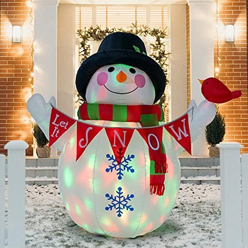 Божиќни надувувања на надувување Снежен човек на отворено со вградени вентилатори и сидро јажиња затворено и декорација на одмор на отворено