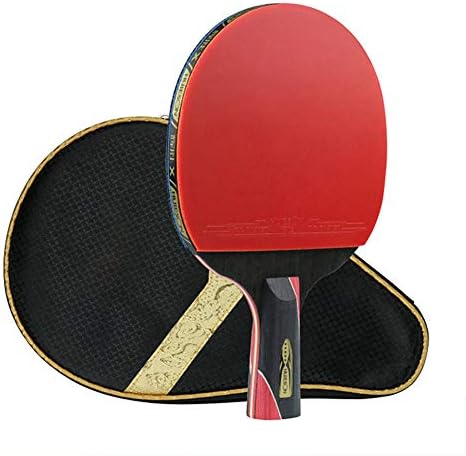 Fansipro единечен професионален тренинг јаглерод табела тенис лилјак рекет пинг понг лопатка, црвена + црна