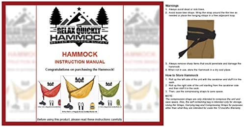 Подобро кампување за кампови за снабдување на отворено - Преносен хамак единечен или двојно кампување додатоци w/ремени на дрвја Внатрешна или