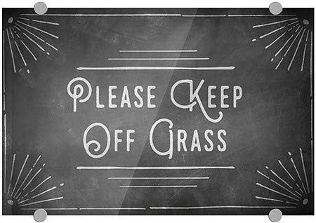 CGSignLab | „Ве молиме, чувајте го тревата -КАРЛАЛК КОНЕР“ Премиум акрилен знак | 18 x12