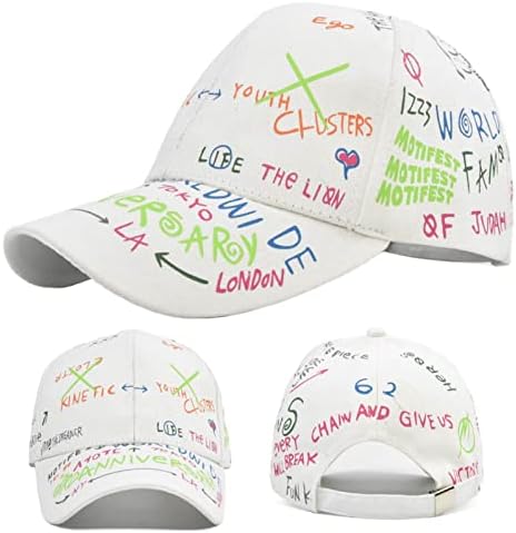IOPQO мажи и жени обични редовни млади ретро букви Шарена висока улична капа за бејзбол капа јасен чадор