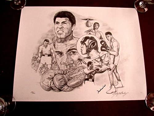 Мухамед Али Касиус Клеј боксот Хоф потпишан автоматски гроздобер l/e литограф JSA LOA - Автограмска боксерска уметност