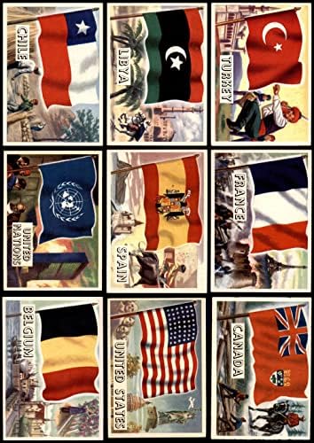 1956 Топс знамиња на светот Комплетен сет - Премиер екс/МТ+