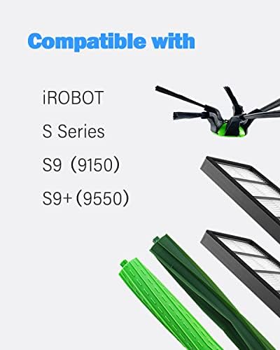Странична четка за IROBOT ROOMBA S9 S9+ S9 Plus S Series Series Vacuum чистач, 6-пакет