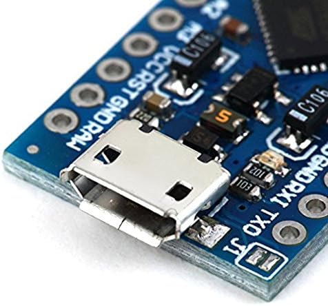 Hiletgo 3PCS PRO Micro Atmega32U4 5V 16MHz подигнување на IDE Micro USB Pro Micro Development MicroLoller компатибилен со Arduino