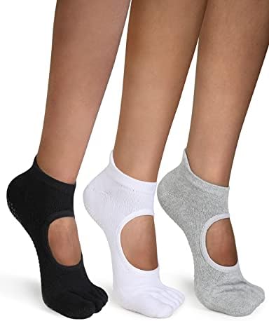 Odенски чорапи за јога од Ододос со костец, памучни чорапи што не се лизгаат за пилатес, чиста баре, балет, танц, разголена тренингот, фитнес