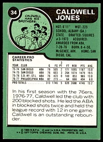 Калдвел onesонс картичка 1977-78 Топс 34